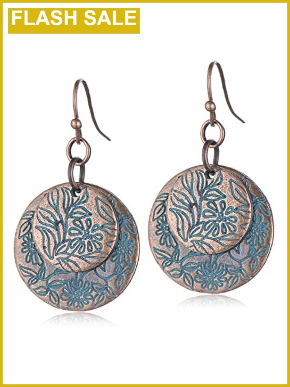 Handmade Bohemian Tribal Spiral Leaf Dangle Drop Earrings for Women